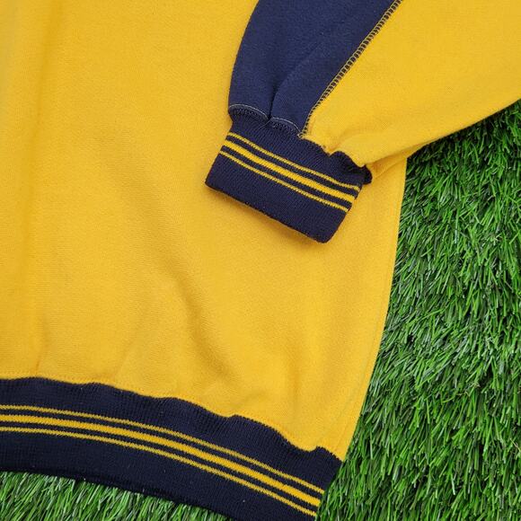 Vintage 80s MOD Collared Sweatshirt Large 22x25 Two-Tone - Picture 12 of 12